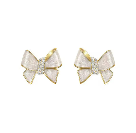 Blanche Bow Earrings